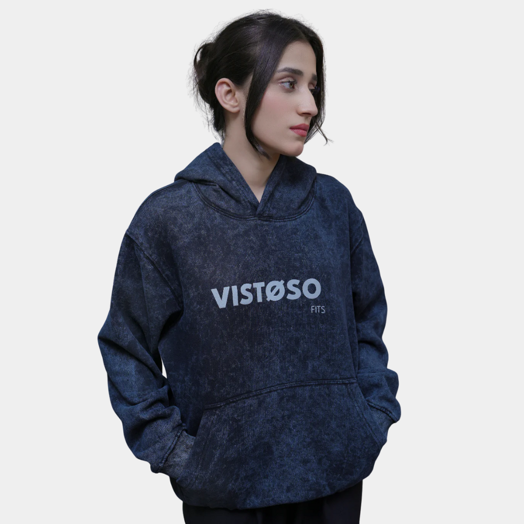 VISTØSO | ACID WASHED HOODIE - WOMEN