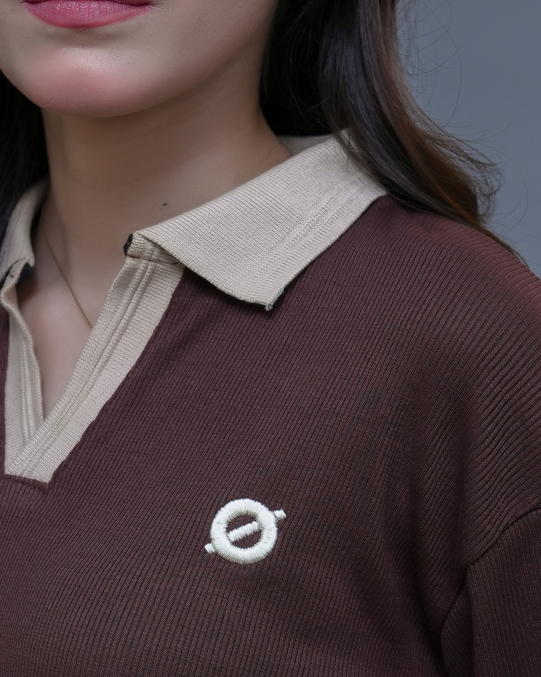 FULL SLEEVE POLO | BLUE - WOMEN
