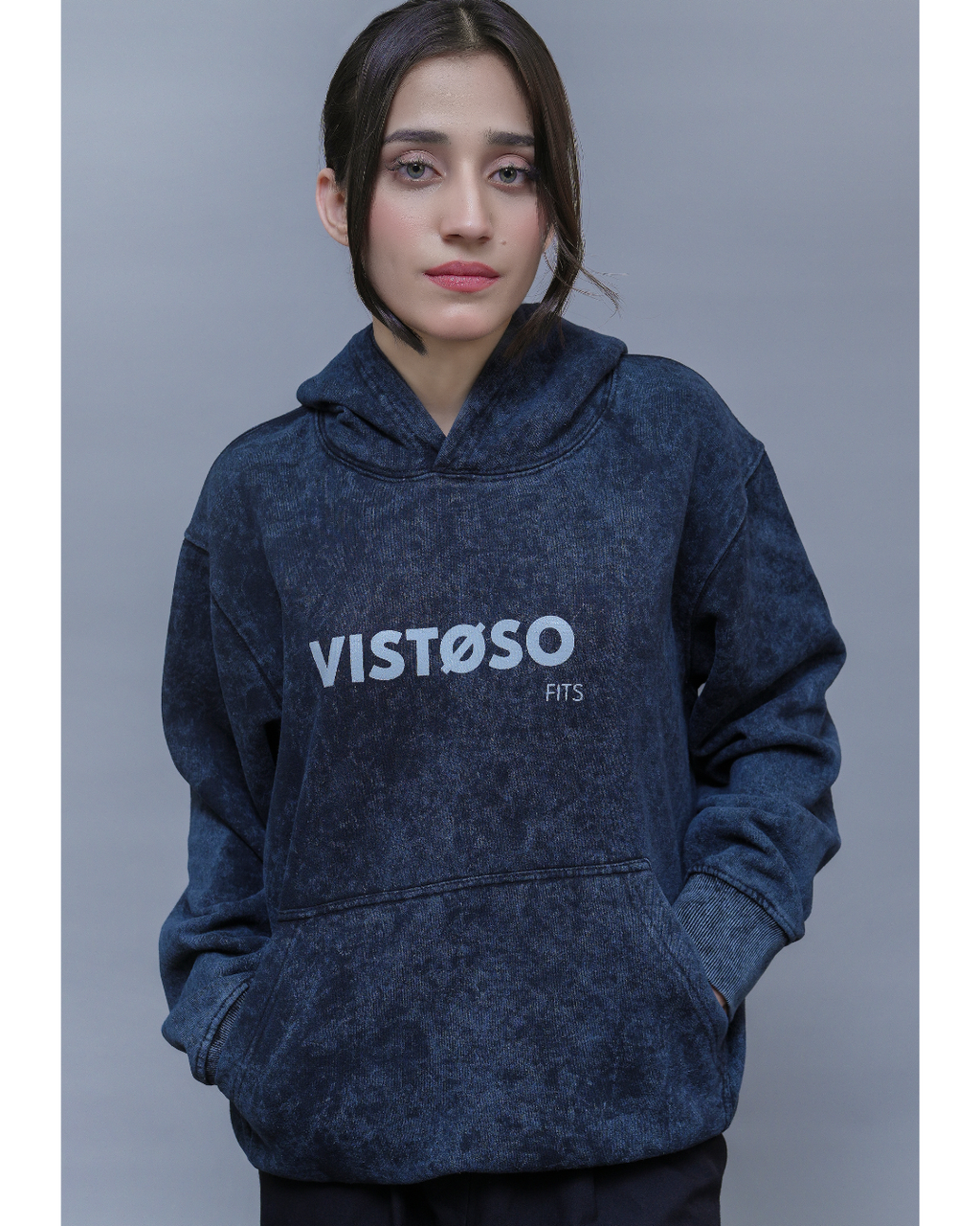 VISTØSO | ACID WASHED HOODIE - WOMEN