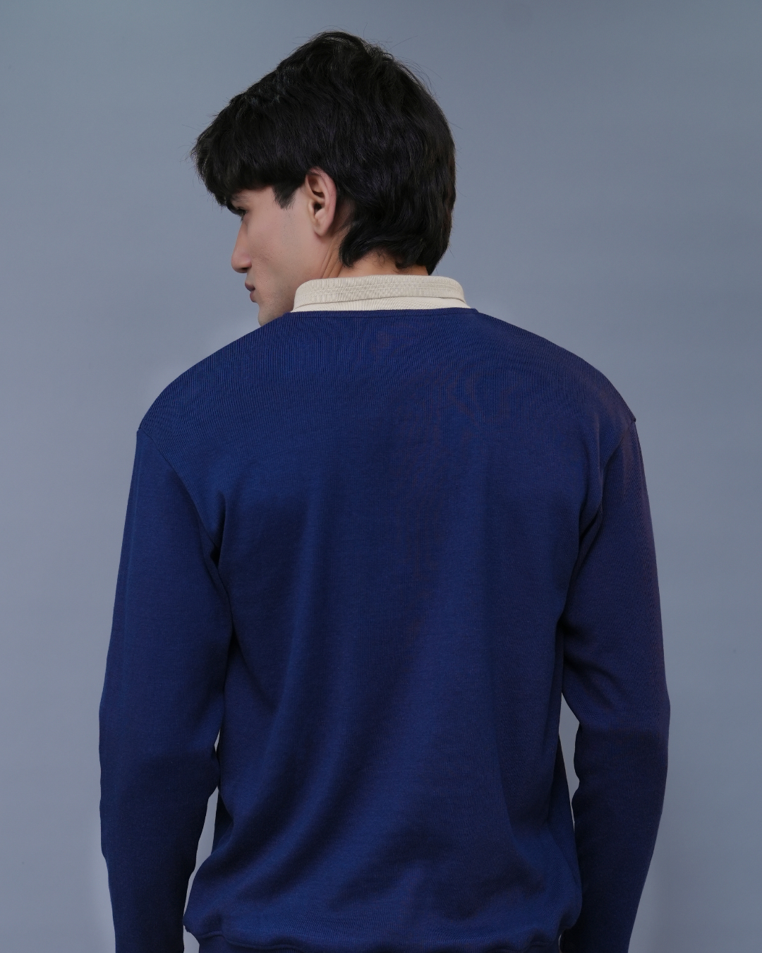 FULL SLEEVE POLO - BLUE