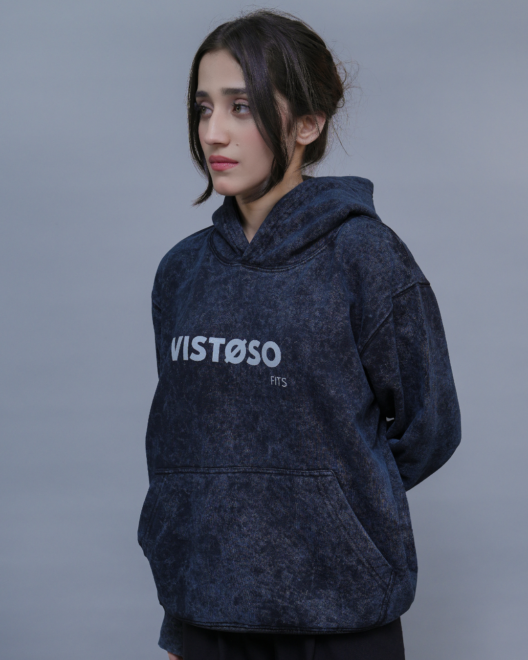 VISTØSO | ACID WASHED HOODIE - WOMEN