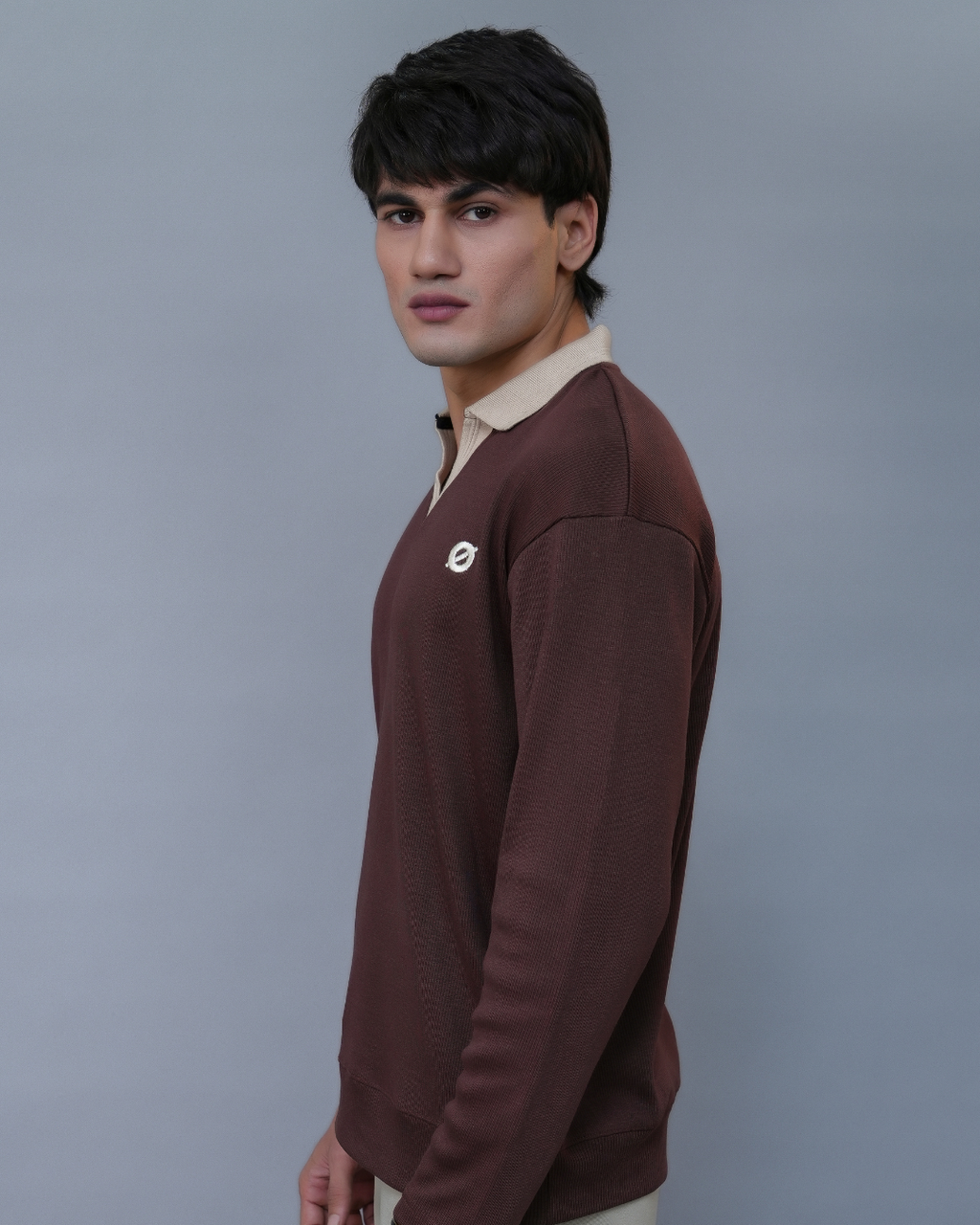 FULL SLEEVE POLO - BROWN