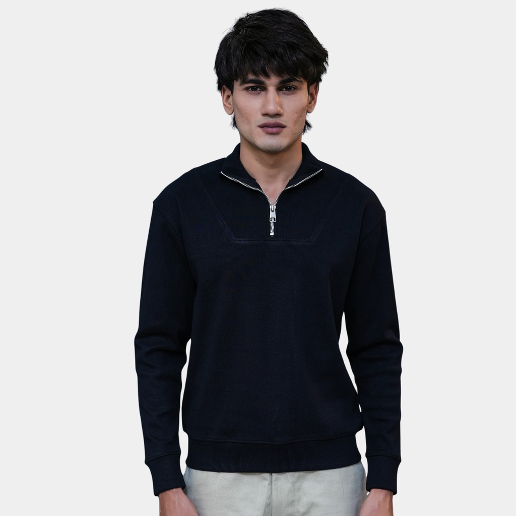 QUARTER ZIP | BLACK