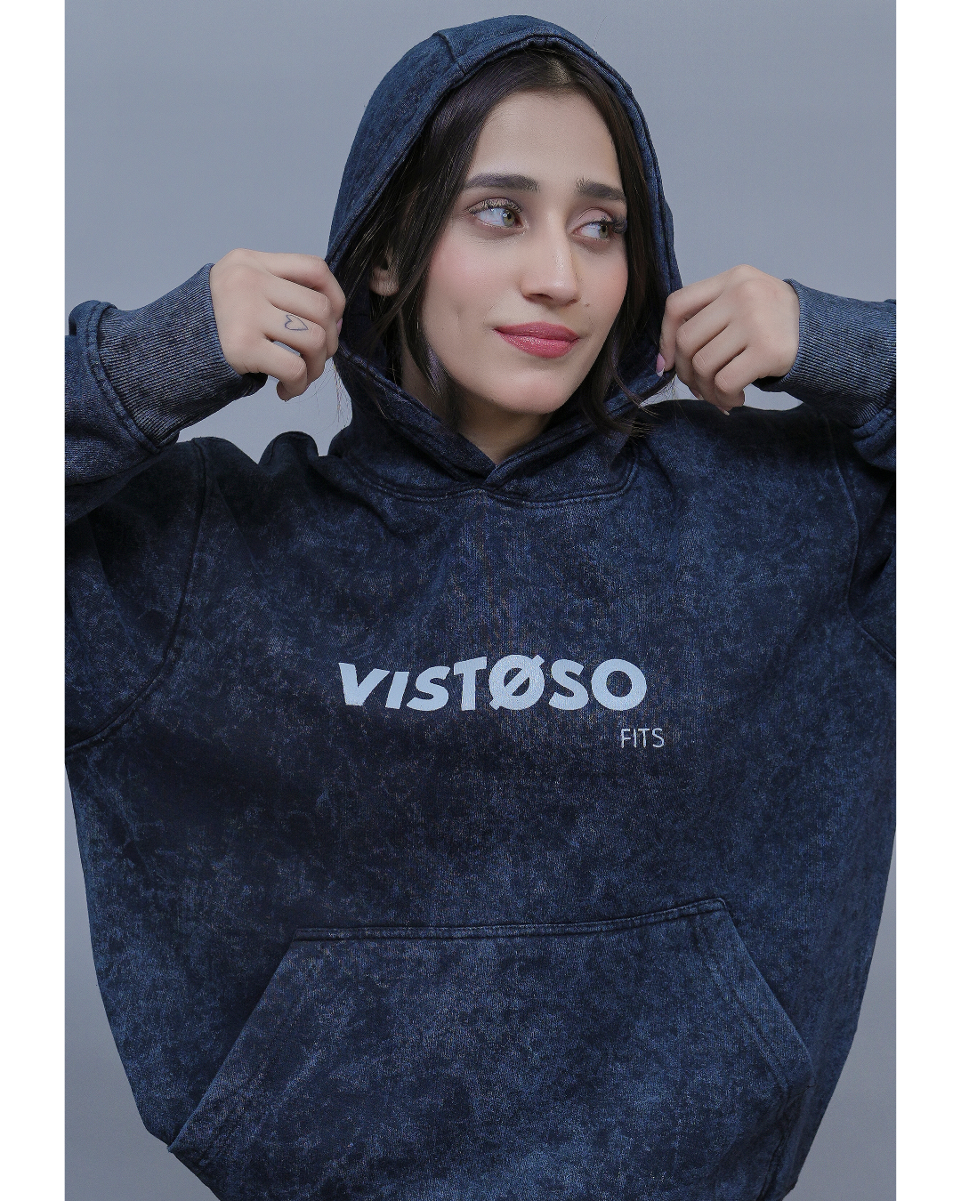 VISTØSO | ACID WASHED HOODIE - WOMEN