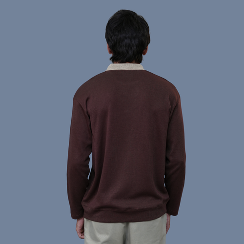 FULL SLEEVE POLO - BROWN