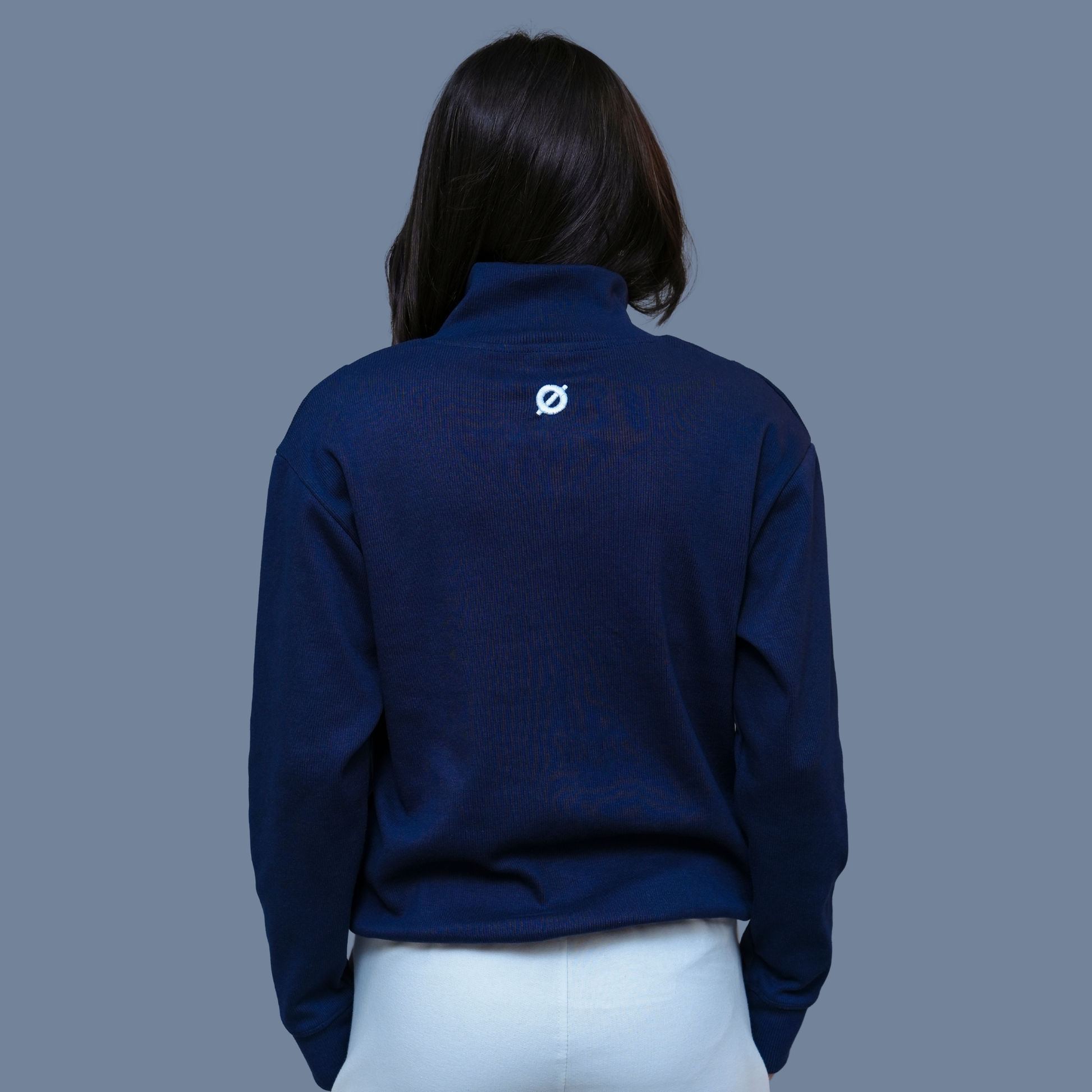 QUARTER ZIP | BLUE - WOMEN