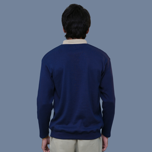 FULL SLEEVE POLO - BLUE